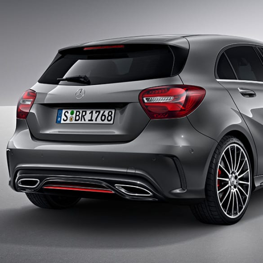 Difusor facelift A 250 Sport incl. moldura decorativa roja Clase A W176 Original Mercedes-Benz | W176facelift-Diffusor-250