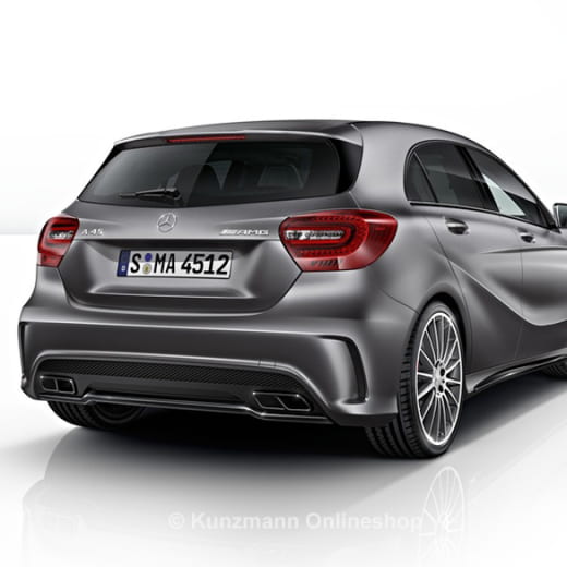 Tubos de escape A45 AMG Performance | Clase A W176 | AMG Night Package | Original Mercedes-Benz | W176-AMG-Night-PF-Blenden