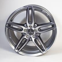 AMG 18 inch rim-set  5-twin-spokes titanium grey A-Class W176 original Mercedes-Benz | A17640107007X21-Satz-AMG