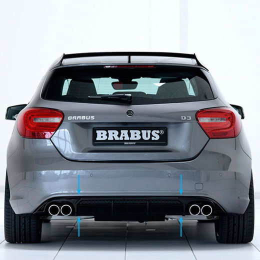 Paragolpes trasero original Brabus Mercedes-Benz Clase A W176 sin paquete AMG | 176-400-00