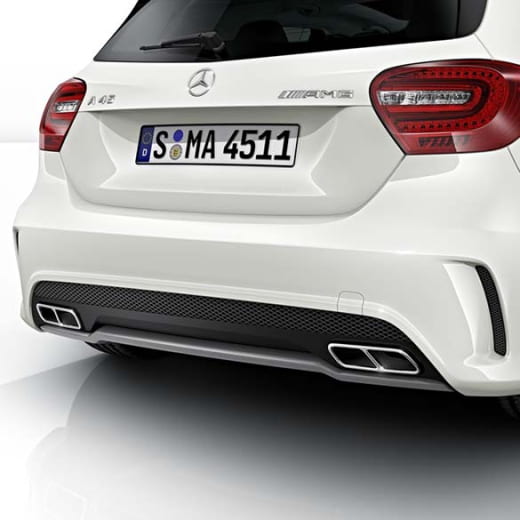 genuine Mercedes-Benz | AMG performance exhaust tips | A-Class | W176 | W176-AMG-PF-Blenden