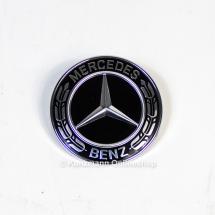 Front Emblem Stoßstange schwarz glänzend Original Mercedes-Benz