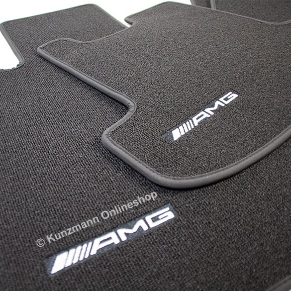 AMG floor mats Mercedes C-Class W204 in black verlours