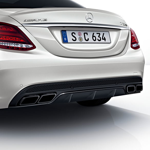 C 63 AMG Heckdiffusor & Auspuffblenden Nightpaket C-Klasse W205 Original Mercedes-Benz