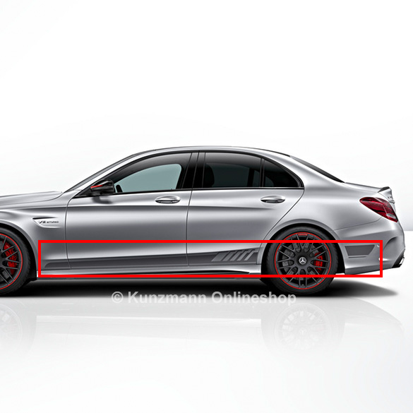 C 63 AMG Edition 1 seitlicher Zierstreifen Foliensatz C-Klasse W205 Original Mercedes-Benz | C63-ED1-seitlich
