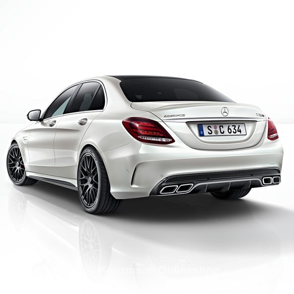 Diffusor Edition 1 C63 AMG Facelift Optik Auspuffblenden Chrom Mercedes  C-Klasse W205 S205