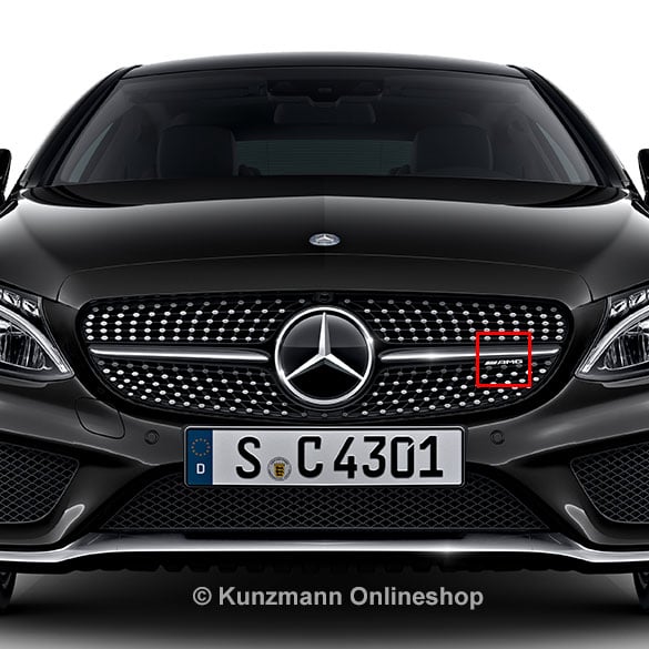 C 43 AMG Logo Kühlergrill C-Klasse W205 Original Mercedes-Benz