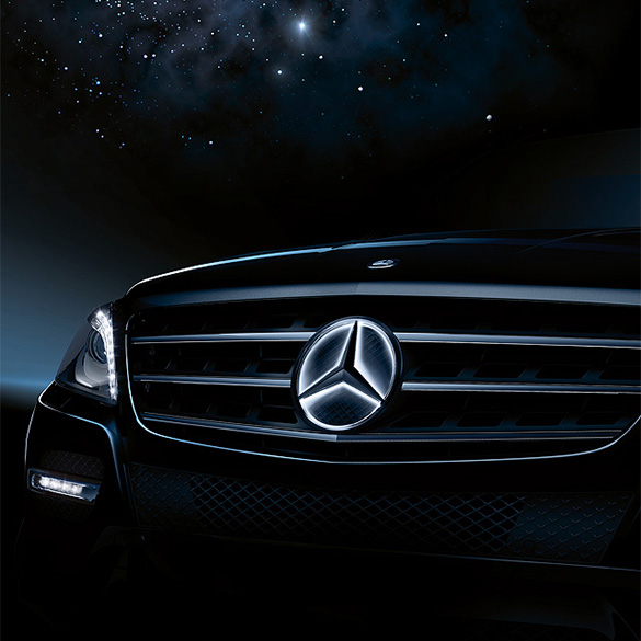 Mercedes Stern beleuchtet LED Technik M Klasse W166