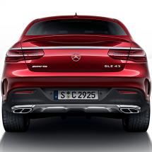 GLE 43 AMG Auspuffblenden schwarz | GLE W166 C292 | Original Mercedes-Benz | GLE-43-Auspuff