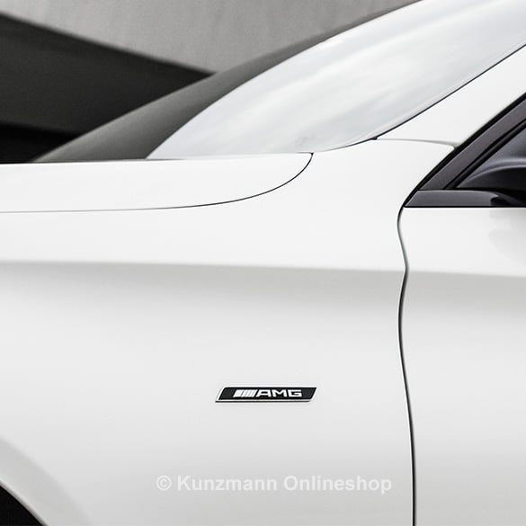 2er Set Mercedes AMG Edition Emblem Kotflügel Badge Schriftzug silber glanz