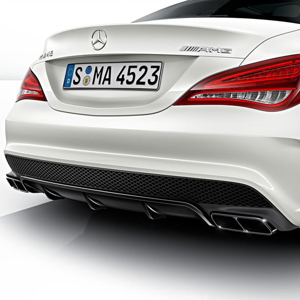 CLA 45 AMG Heckdiffusor inklusive Auspuffblenden | CLA W117 | Original Mercedes-Benz | W117-AMG-Heckdiffusor-Auspuffblenden