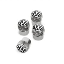 Ventilzierkappen Set VW-Logo 4-teilig silber Original Volkswagen  | 000071215D