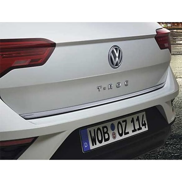 Protection strip molding for tailgate chrome T-Roc genuine Volkswagen