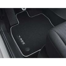 4 T-Roc set | mats Floor velours pieces black Genuine rear Volkswagen and 2GA061270 front