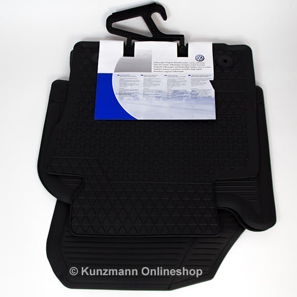 Schwarz Touran Original Gummi Touran 4-teilig 82V vorne Premium mit Satz Fußmatten 1T1061500A Volkswagen Branding