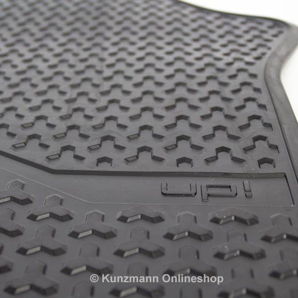 Genuine Volkswagen car rubber floor mats up! black set 2 pieces front