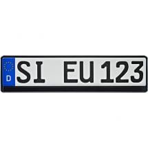 EU Kennzeichenhalter Nummernschildhalter schwarz PKW | 0195673