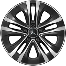 17 Zoll Felgen Satz CLA Coupè C118 5-Speichen Aero schwarz | A1774012900 7X23-C118