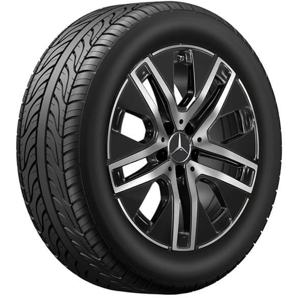 18 Zoll Felgen Satz GLA H247 5-Doppel-Speichen Aero schwarz glanzgedreht Mercedes-Benz
