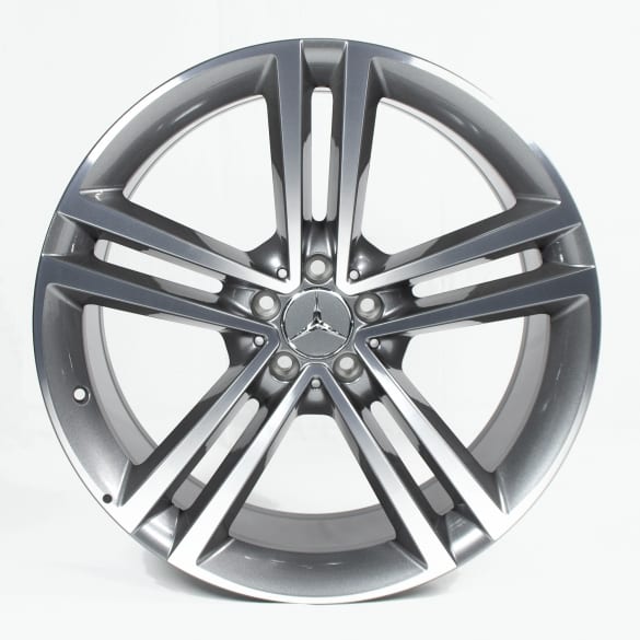 21 Zoll Felgen Satz GLE V167 5-Doppelspeichen-Rad himalaya grau glanzgedreht Original Mercedes-Benz
