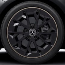 AMG 19 Zoll Felgen CLA C174 5-Doppelspeichen schwarz matt techgold | A1744011400/1500 9Z46