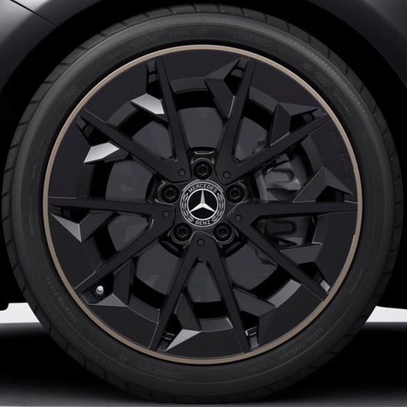 AMG 19 Zoll Felgen CLA C174 5-Doppelspeichen schwarz matt techgold