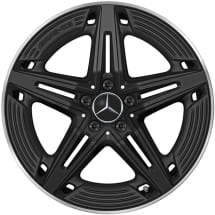 AMG 19 Zoll Felgen Satz CLA 35 X118 Shooting Brake Schwarz 5-Speichen | A1184010600 7X71-X118