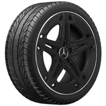 AMG 19 Zoll Felgen Satz CLA 35 X118 Shooting Brake Schwarz 5-Speichen | A1184010600 7X71-X118