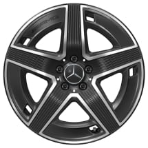 AMG 19 Zoll Felgen Satz GLC Coupé C254 schwarz 5-Speichen Original Mercedes-AMG | A2544010400 7X23-C254