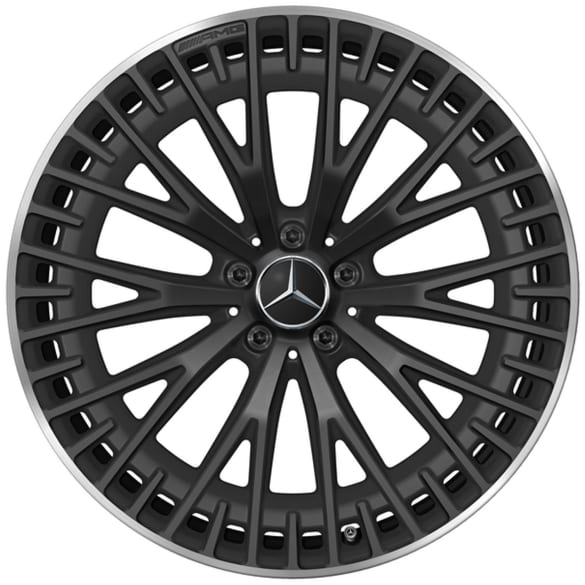 AMG 21 Zoll Felgen Satz EQS 53 AMG V297 Vielspeichen schwarz matt Original Mercedes-AMG