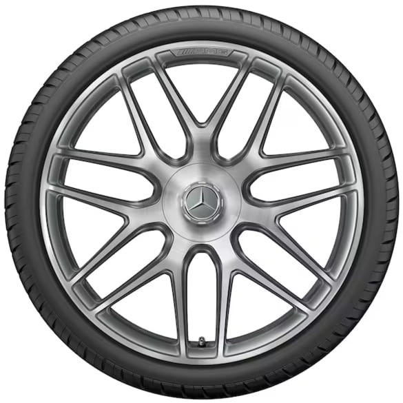 AMG 22 Zoll Schmiederad Felgensatz GLE V167 Kreuzspeichen titangrau Original Mercedes-Benz | A1674015601-5701 7X21