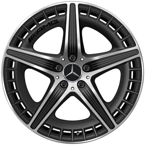 20 Zoll AMG EQE 43 / 53 Felgen Satz schwarz matt glanzgedreht | A2954012700/2800-7X36