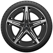 CLA 45 AMG 19 Zoll Felgen C118 X118 Schwarz Matt Glanzgedreht | A1184010700 7X36-Satz