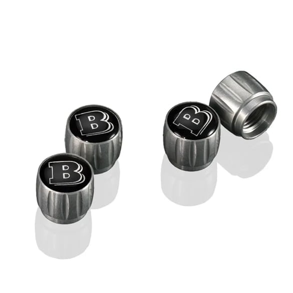 BRABUS Ventilzierkappen Set 4-teilig chrom / schwarz 