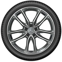 Sommerräder AMG 19 Zoll A-Klasse 177 Mercedes-Benz 5-Doppelspeichen schwarz | A17740117007X21-Continental