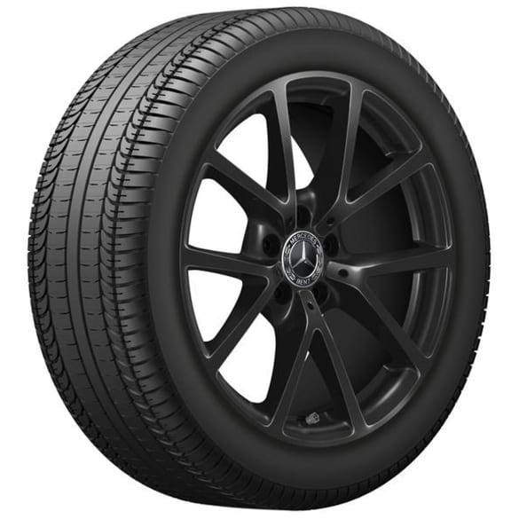 18 Zoll Sommerräder CLE C236 A236 schwarz 10-Speichen Original Mercedes-Benz Goodyear