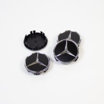 Mercedes-Benz Nabendeckel Satz schwarz matt Durchmesser 66,8mm | A0004003800 9283