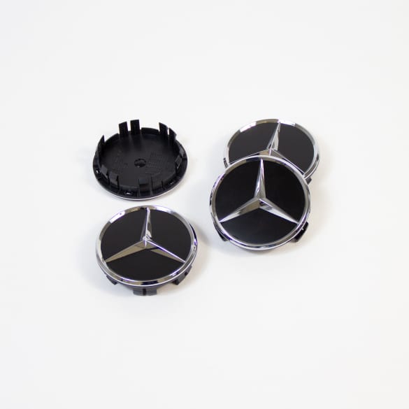 Mercedes-Benz Nabendeckel Satz schwarz matt Durchmesser 66,8mm | A0004003800 9283 Mercedes-Benz Nabendeckel Satz schwarz matt Durchmesser 66,8mm | A0004003800 9283