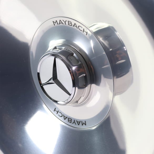Nabendeckel Zentralverschlussdesign silber poliert Original Mercedes-Maybach