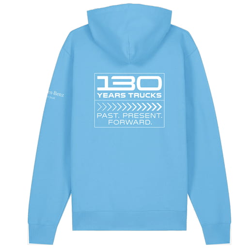 Felpa con cappuccio uomo blu 130 anni Mercedes-Benz Trucks Limited Edition | MBT0280-K
