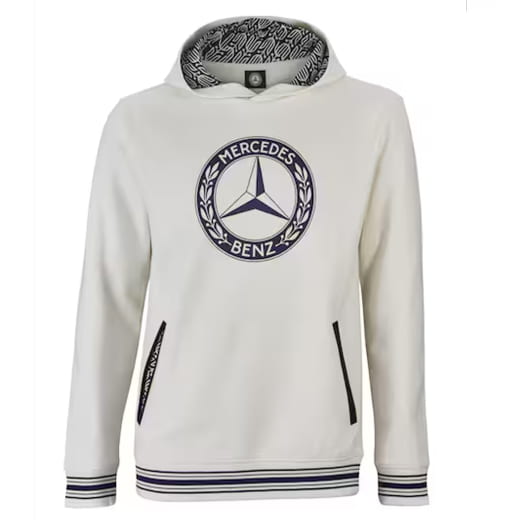 Felpa con cappuccio unisex bianca navy Modern Fit Original Mercedes-Benz | B66041774-780