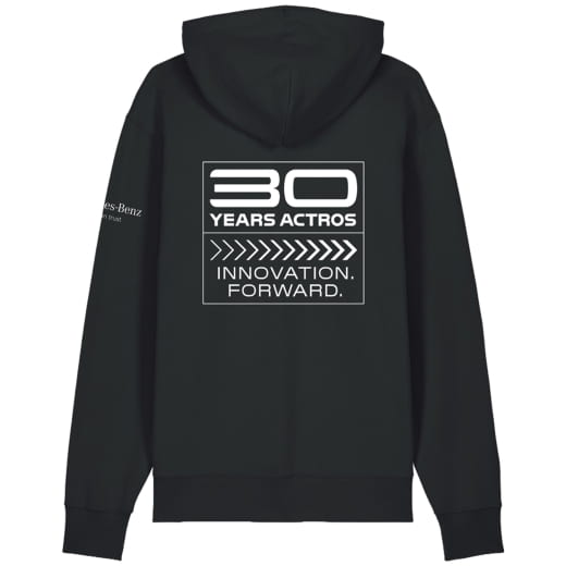 Felpa con cappuccio uomo 30 anni Actros nera Mercedes-Benz Trucks Limited Edition taglia S | MBT0276-K