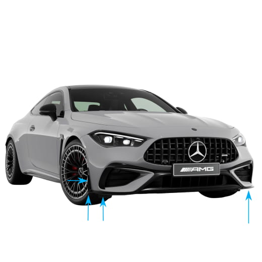 Flap spoiler anteriore CLE 53 Original Mercedes-AMG | 236-36P-Flaps-Flics