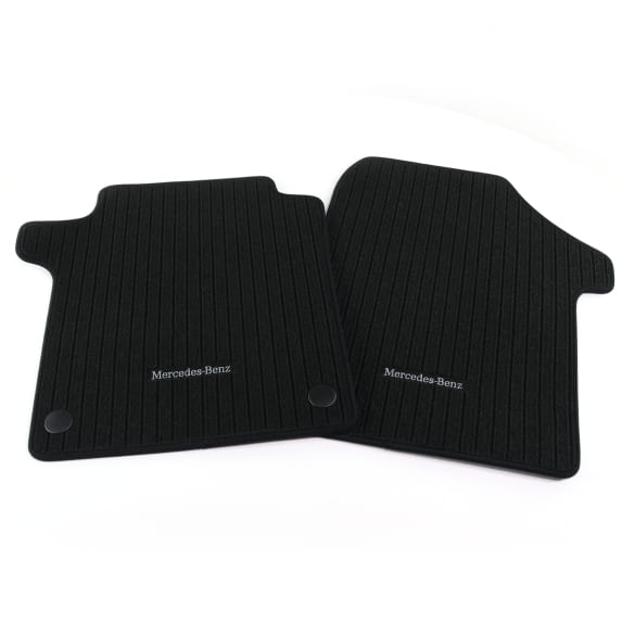 Floor mats rips front V-Class 447 facelift2 black 2-piece Genuine Mercedes-Benz