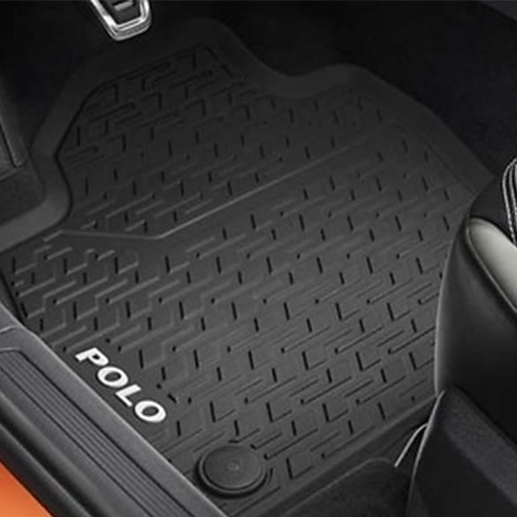 all-season rubber floor mats  Polo 6 (2G) 4-piece Genuine Volkswagen