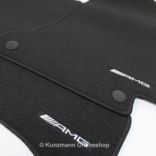 AMG floor mats set C-Class sedan W205 & station wagon S205 black Genuine Mercedes-Benz | A205680600564 9G63