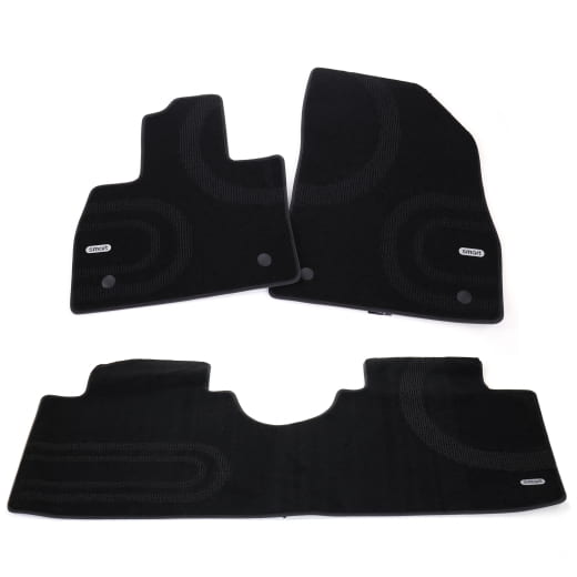 Floor mats velour mats black smart #5 HY11 3-piece set | QAP6608152225