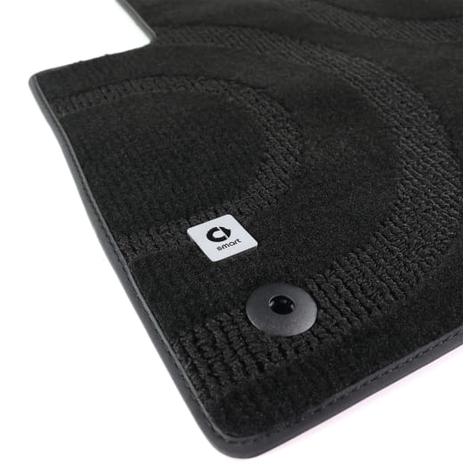 Floor mats velour mats smart #3 THREE black 3-piece original smart | QAP6608036124