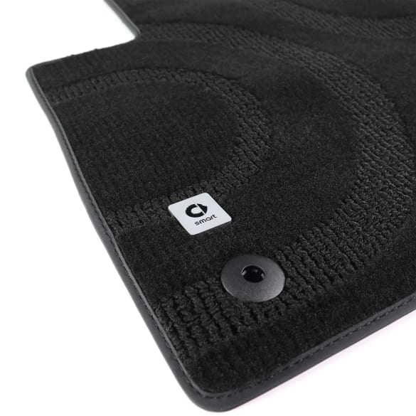 Floor mats velour mats smart #3 THREE black 3-piece original smart | QAP6608036124