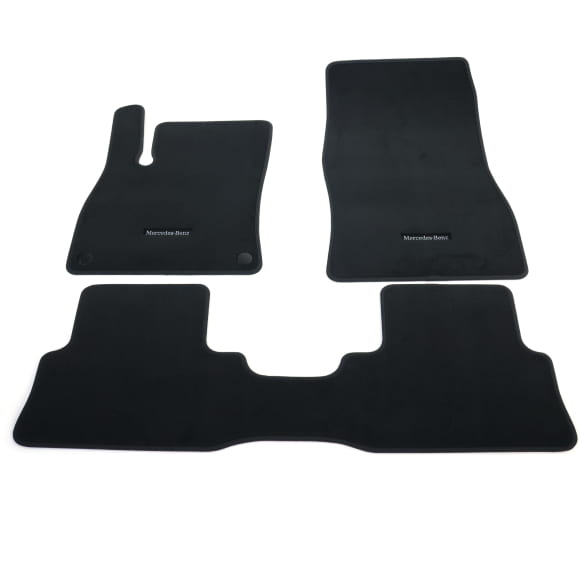 Floor mats velours CLA Coupe C174 black 3-piece genuine Mercedes-Benz